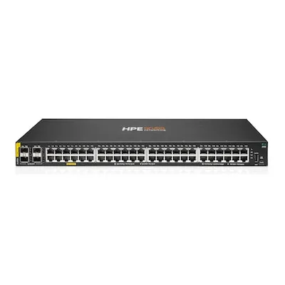 Hewlett Packard Enterprise Aruba 6100 48G PoE Switch - Managed L3 Gigabit Ethernet Switch mit 48 Ports und 370W PoE für effiziente Stromversorgung von IoT-Geräten, ideal für Unternehmensnetzwerke.