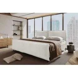 99rooms Vero Plus Familienbett Boxspringbett 240×200 cm Cordstoff POSO Greige - Modernes Boxspringbett mit 240x200 cm Liegefläche, gepolstertem Kopfteil und Bonellfederkern für höchsten Komfort. Ideal für gemeinsame Nächte mit der Familie, inklusive 2 Kissen und einfacher Selbstmontage.
