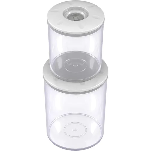 Magic Vac ROMMELSBACHER Vakuumierbehälter Set rund VCK 525 - Frischhaltedosen Set mit 3 robusten Vakuumierbehältern (0,75 / 1,5 / 3 Liter) für optimale Vorratshaltung. Ideal für Kühlschrank und Gefrierfach.