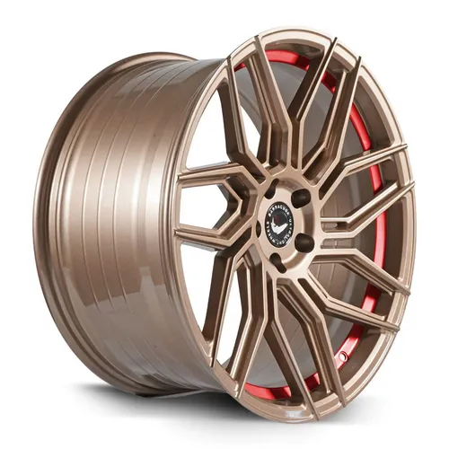 Barracuda Dragoon Alufelge 8.5x19 ET33 - Hochwertige higloss-bronze Alufelge mit trimline red, ideal für sportliche Autos und verbesserte Fahrdynamik.