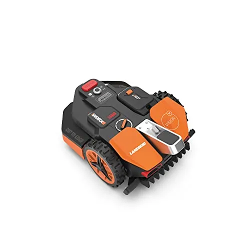 WORX Landroid Vision M800 Mähroboter WR208E.1 - Mähroboter für Gärten bis 800m², mit KI-Technologie zur aktiven Hindernisvermeidung und WLAN-Steuerung für individuelle Rasenpflege.