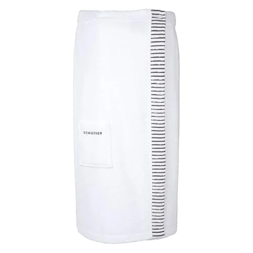 Schiesser Kilt Rom aus weicher Baumwolle - Bademäntel, saugstark und 3-fach weitenverstellbar für optimalen Tragekomfort in der Sauna.