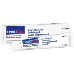 Linola Duo Creme 80 g - Rezeptfreie Hautpflege von Dr. August Wolff, spendet intensive Feuchtigkeit und schützt die Haut