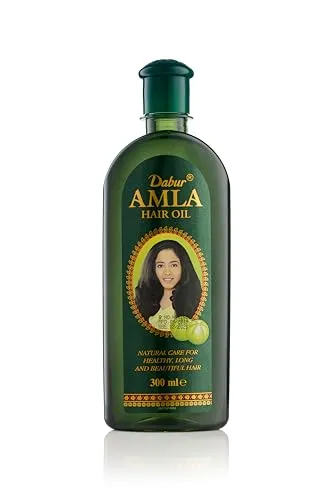 Dabur Amla Hairoil 300ml – Feuchtigkeitsspendendes Haaröl mit Mineralöl, Pflegendes Canolaöl & Amla-Extrakt für Glanz und Stärke, Für geschmeidiges Haar