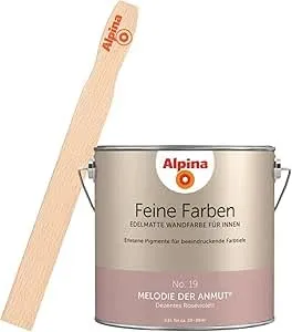 Alpina Feine Farben - Melodie der Anmut mit Gratis Rührstab - Edelmatte Premium Wandfarbe in 32 Nuancen für ein Zuhause mit Charakter, inklusive gratis Rührstab für perfektes Anrühren.