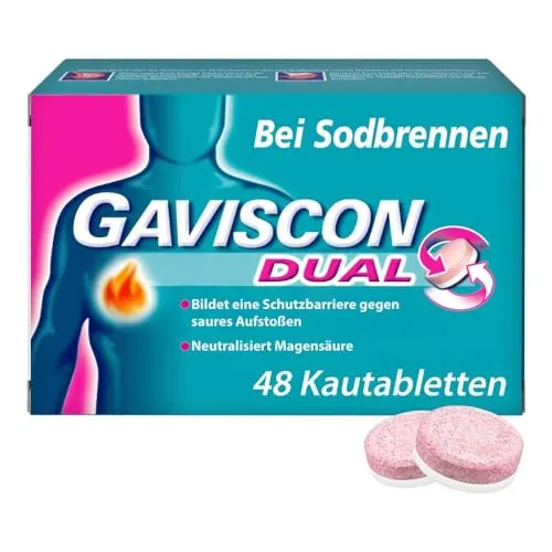 Gaviscon Dual 250mg/106,5mg/187,5mg Kaut