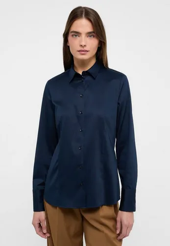 ETERNA Damen Hemdbluse "REGULAR FIT", dunkelblau - Elegante Bluse aus 95% Baumwolle mit Easy Iron-Funktion für bügelleichte Pflege. Ideal für Businesslooks und stilvolle Anlässe.