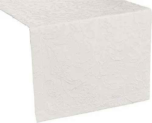 Pichler CORDOBA Gedeckläufer 50 x 150 cm - Brillantweiß, hochwertig und bügelfrei - Tischläufer in brillantweiß, aus bügelfreiem Material, 70 % Baumwolle / 30 % Polyester, formstabil und waschbar bis 60°C, ideal für jeden Tisch.