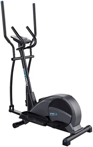 STAMM BODYFIT Crosstrainer Ergometer SINUS.PRO - Grau/Silber/Schwarz - Crosstrainer mit 24 motorisierten Widerstandsstufen, 22 Trainingsprogrammen und großem, beleuchtetem Display. Ideal für abwechslungsreiches Training und platzsparend im Design.