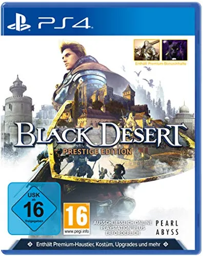 Black Desert Prestige Edition (PS4) - Sandbox-MMORPG für PS4 mit atemberaubender Grafik und intuitivem Kampfsystem. Erlebe actionreiche Kämpfe, Gildenkriege und vielfältige Arbeitstalente in einer ständig wachsenden Welt.