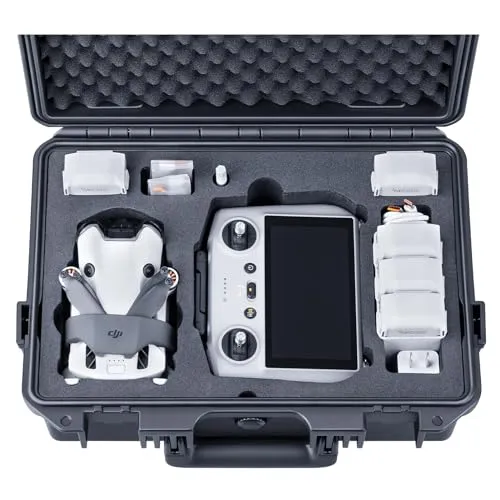 Lykus Titan MM410 Wasserdicht Tasche für DJI Mini 4 Pro und Mini 3 - Robuste und wasserdichte Aufbewahrung für DJI Mini 4 Pro, Mini 3 und RC-Modelle. Mit CNC-präzisionsgeschnittenem Schaumstoff für optimalen Schutz von bis zu 7 Akkus und Zubehör.