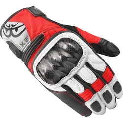 Berik LDX Damen Motorrad Handschuhe, schwarz-weiss-rot, Größe S