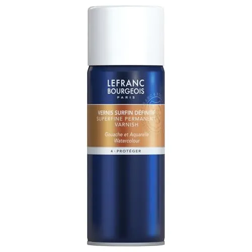 Lefranc Bourgeois 301304 Gouache Firnis, Transparent, 400ml, Extrafein, Finish und Schutz für Goauchebilder, das Bild erhält ein emaillartiges aussehen