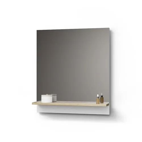 Livinity® Badezimmerspiegelschrank Timavo, Weiß/Artisan-Eiche, 60 x 67 cm - Spiegelschrank in modernem Design mit praktischem Regal, ideal für Ihr Badezimmer und sorgt für Ordnung und Stil.