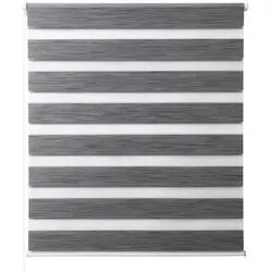 Doppelrollo, Woltu, halbtransparent, Klemmfix, Klemmfix, Klemmfix ohne Bohren, lichtdurchlässig & verdunkelnd grau 60 cm x 150 cm