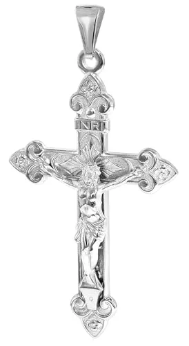 trendor Kreuz-Anhänger für Herren 925 Silber 40 mm - Edler Anhänger aus 925 Sterling-Silber, anlaufgeschützt und mit erstklassiger Verarbeitung. Perfekt als zeitloses Geschenk für besondere Anlässe.