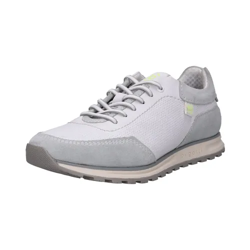 bugatti Cirino Herren Sneaker aus Leder in Weiß - Elegante Leder Sneaker mit Easy Fit-Funktion und Memory-Schaum Einlegesohlen für ultimativen Komfort – perfekt für lässige Blue-Jeans-Outfits!