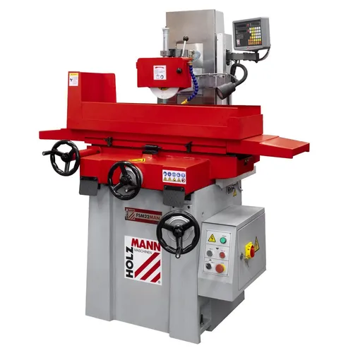 Holzmann Flächenschleifmaschine FSM22MAN 400V - Schleifmaschine mit robustem Gussunterbau für maximale Stabilität, ideal für präzises Flachschleifen von Werkstücken bis zu 480 x 200 x 400 mm.