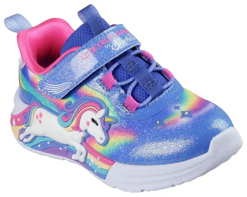 Skechers UNICORN CHASER Sneaker - Slip-On-Sneaker mit blinkendem Einhorn und funkelndem Glitzer, ideal für kleine Modebegeisterte, die Komfort und Stil lieben!