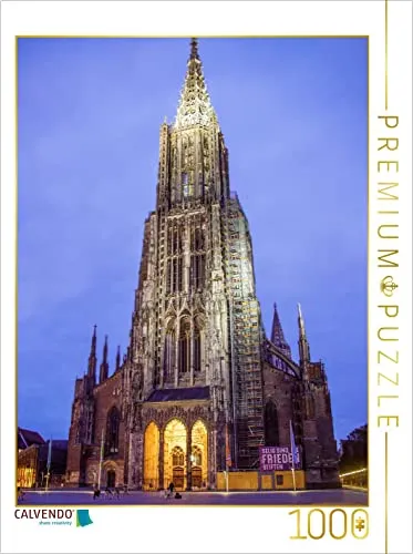 CALVENDO Puzzle Das Ulmer Münster 1000 Teile Puzzle hoch | 1000 Teile Lege-Größe 48 x 64 cm Foto-Puzzle für glückliche Stunden