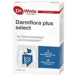 Darmflora Plus Select 80 ST - Nahrungsergänzungsmittel mit 48 Milliarden lebenden Milchsäurebakterien pro Tagesdosis, unterstützt die Darmgesundheit und ist ideal während und nach Antibiotika-Therapien.