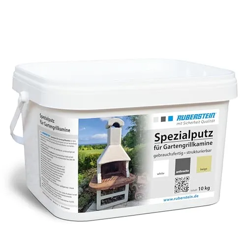 Ruberstein®Spezialputz für Gartengrillkamine, 10 kg, anthrazit, direkt vom Hersteller