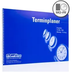 Terminplaner Organizer für Praxis & Therapie – 6 Spalten 15 Min. - Terminkalender für Ärzte, Therapeuten und Dienstleister. Verbessern Sie die Planbarkeit Ihrer Behandlungen mit einem übersichtlichen 15-Minuten-Intervall.