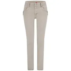 Buena Vista Damen Hose Tummyless-Z Cropped Stretch Twill XS - Cropped Hose mit schräger Münztasche und dezenter Crushed-Optik. Ideal für lässige Outfits, mit dekorativer Doppelknopfleiste und gebrandeten Details.
