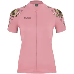 Cube ATX WS Full Zip CMPT kurzarm Trikot - Coral - 42 - Fahrradbekleidung für Damen, leichtes Funktionsmaterial für hohen Tragekomfort und optimale Bewegungsfreiheit auf jeder Tour.