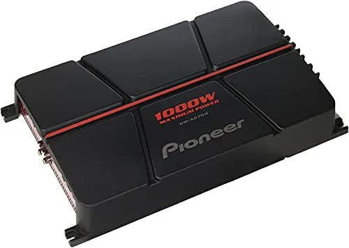 Pioneer GM-A6704 Verstärker Schwarz - Car-HiFi-Endstufen mit 1000 W Leistung, brückbar für verzerrungsfreien Klang und flexible Anpassungsmöglichkeiten durch variablen Hoch- und Tiefpassfilter.