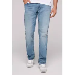 Camp David Damen Jeans CO:NO Comfort Fit Light Blue Used 42 34 - Bequeme Damenjeans mit niedrigem Bund vorne und hohem Bund hinten. Ideal für einen lässigen Look mit großzügiger Oberschenkelweite und komfortabler Beinweite.