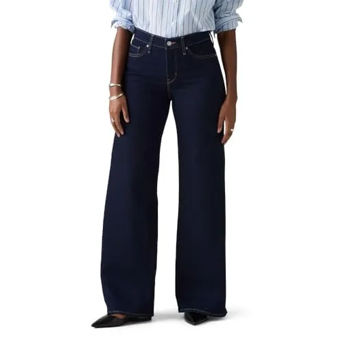 LEVI'S Jeans 318 SHAPING Damen, Gr. 31, Länge 32, Schwarzest Sky - Weite Damen-Jeans von Levi's® im Five-Pocket Style. Figurumspielend und aus langlebigem Denim, ideal für lässige Freizeitlooks.