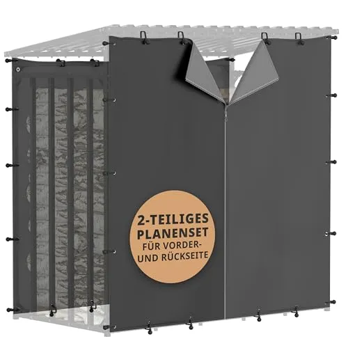 LAWA Kaminholzregal Planenset FR100/FR200 mit Reißverschluss - Praktisches Planenset für Kaminholzregale FR100/FR200. Aus robustem, wasserdichtem Material mit Reißverschluss für einfachen Zugang. Schützt Ihr Brennholz optimal vor Witterungseinflüssen und sorgt für eine sichere Lagerung.