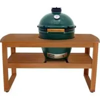 Big Green Egg Tisch XL aus Eukalyptusholz - Grillgestelle aus hochwertigem Eukalyptusholz, wetterbeständig und mit großzügiger Arbeitsfläche für müheloses Grillen. Ideal für Big Green Egg Größe XL!