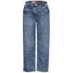 CECIL Damen B377180 Jeans Loose Fit, Mid Blue Wash, 34W / 26L - Jeans für Damen im High Waist Design, Wide Leg Schnitt für ultimativen Komfort und lässigen Style. Ideal für den Alltag mit praktischem 5-Pocket-Style.