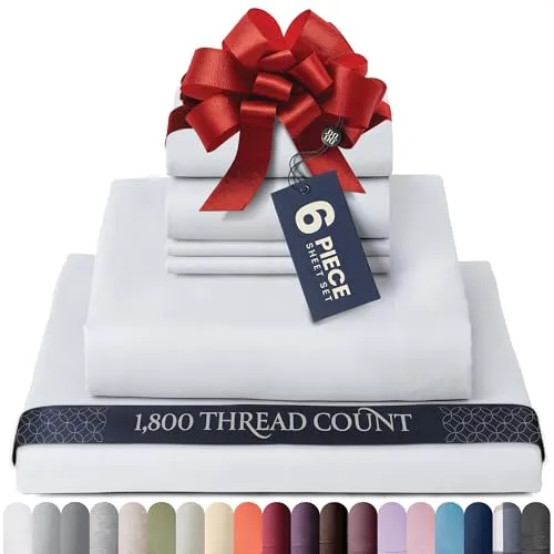 BELADOR Seidiges King-Size-Bettlaken-Set - Luxuriöses 4-teiliges Set Mit Atmungsaktiven Hotel-Bettlaken und Kissenbezügen, Knitterfrei, Öko-Tex-Zertifiziert