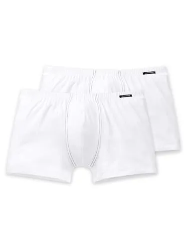 Schiesser Herren 2 PACK Boxershorts - Essentials, Weiss - Retroshorts für Herren aus der SCHIESSER-Serie Essentials, mit weichem Bund und perfektem Sitz in elastischer Single-Jersey-Qualität.