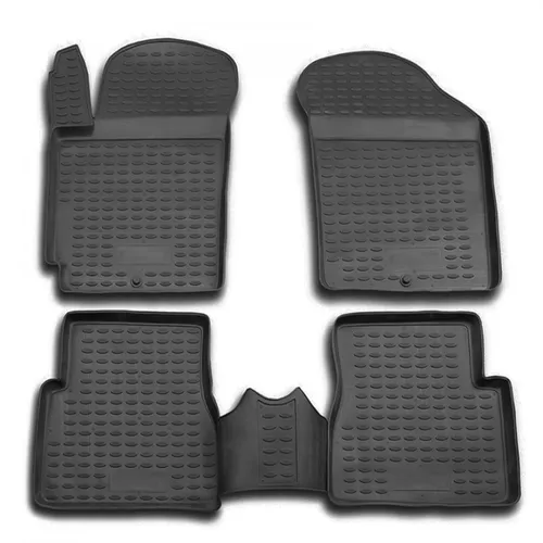 Element Gummimatten für KIA Picanto 2004-2011, 4tlg Schwarz - Passgenaue 3D Premium Fußmatten für KIA Picanto 2004-2011, rutschhemmend und widerstandsfähig gegen Schmutz und Flüssigkeiten, idealer Schutz für Ihr Fahrzeug.