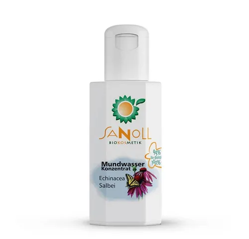 Sanoll Mundwasser Echinacea-Salbei 100 ml - Mundwasser mit erfrischendem Salbei und Echinacea, ideal für die tägliche Mundpflege.