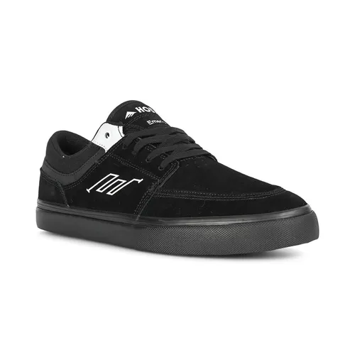 Emerica Hoban Skateschuhe – Schwarz/Schwarz/Weiß für Herren - Hochwertige Skateschuhe aus Wildleder in schmaler Passform, ideal für Skateboarding. Robuste Bauweise und stylisches Design machen sie zum perfekten Begleiter für Aktivsportler.