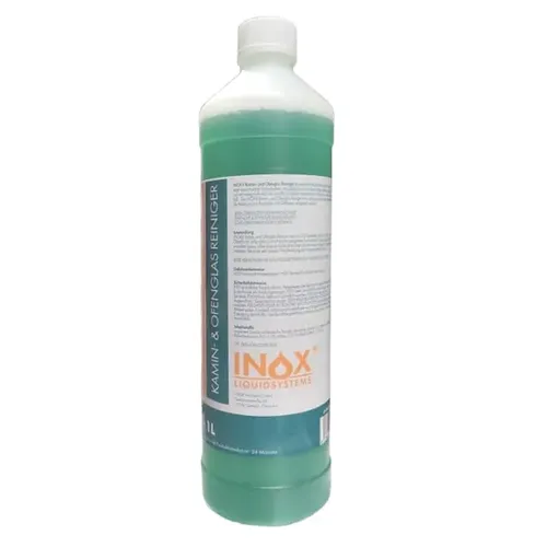 INOX Kamin- und Ofenglas Reiniger 1 L Flasche schonende Reinigung der stark verschmutzten Sichtscheiben 9012302