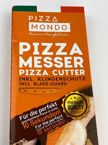 Pizza Mondo Pizzamesser Premium Qualität Inklusive Klingenschutz Holzgriff