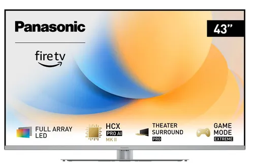 Panasonic TV-43W93AE7 43 Zoll Smart TV - 4K UHD Smart TV mit AI Upscaling für beeindruckende Bildqualität, perfekt für Filme und Spiele in Ihrem Wohnzimmer.