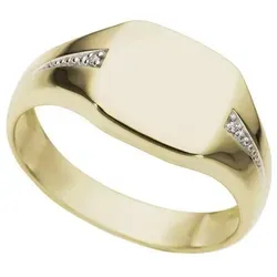 Firetti Diamantring Schmuck Geschenk Gold 333 Herrenring Goldring Siegelring Diamant, mit Brillanten gelb|goldfarben 19