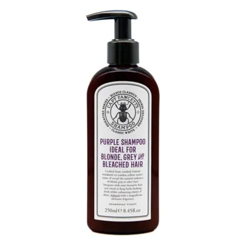 Captain Fawcett - Purple Shampoo - Bianco Classico - Hochwertiges Shampoo zur Neutralisierung unerwünschter Gelbtöne, für strahlendes, glänzendes Haar. Mit einem besonderen Duft, der die Sinne belebt. Ideal für die Pflege von weißem oder silbernem Haar.