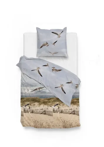 ZO HOME Maritim Bettwäsche Set, 2-teilig mit Möwen-Motiv - Bettwäsche-Set aus 100% Baumwolle, ideal für maritime Fans. Mit Reißverschluss für einfachen Bezugwechsel und Pflegeleicht bis 60°C.