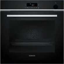 HR532GBS3 Backofen mit Dampfunterstützung - Backofen mit Dampfunterstützung, Edelstahl, LED-Touchbedienung und 8 Heizarten für perfekte Ergebnisse und einfache Reinigung durch ecoClean.