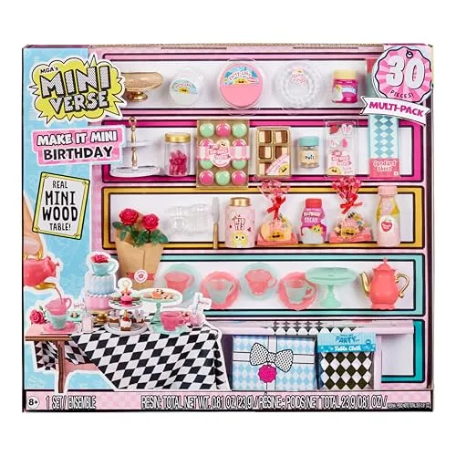 MGA s Miniverse Mini Party Multipack - Über 30 Überraschungen für die perfekte Miniverse-Megaparty, inkl. Holztisch und exklusive Gegenstände
