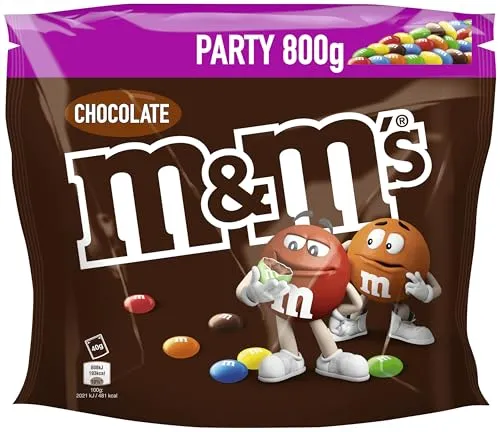 M&M’s Chocolate Großpackung 800 g - Knackige Schokolinsen in bunter Hülle, ideal für Partys und Filmabende. Die 800 g Packung ist perfekt zum Teilen oder für den süßen Snack zwischendurch.