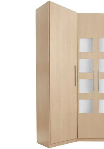 priess Kleiderschrank Saragossa mit 5 Einlegeböden - Kleiderschrank mit 5 Einlegeböden, pflegeleichte Kunststoffoberfläche und wahlweise Türanschlag, Made in Germany für höchste Qualität.